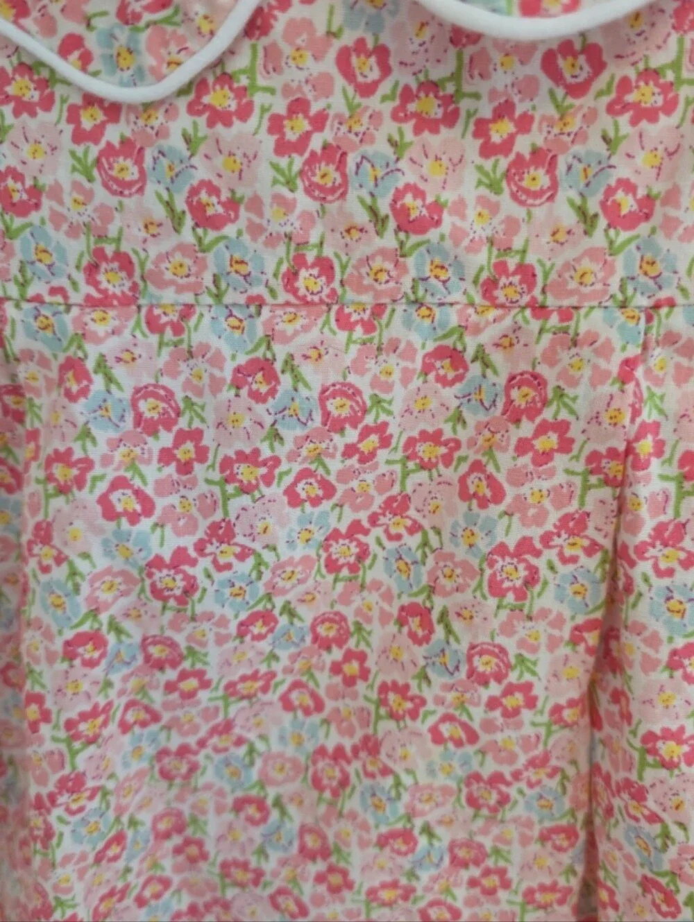 The Oaks Apparel 4 Or 4t Pink Floral Peter Pan Collar Dress & Bloomers Set